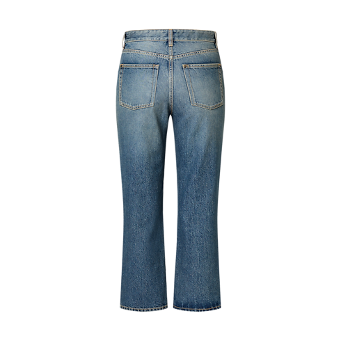 Jeans con applicazione in tela Monogram Donna Abbigliamento Pantaloni | LOUIS VUITTON (Zoom prodotto)