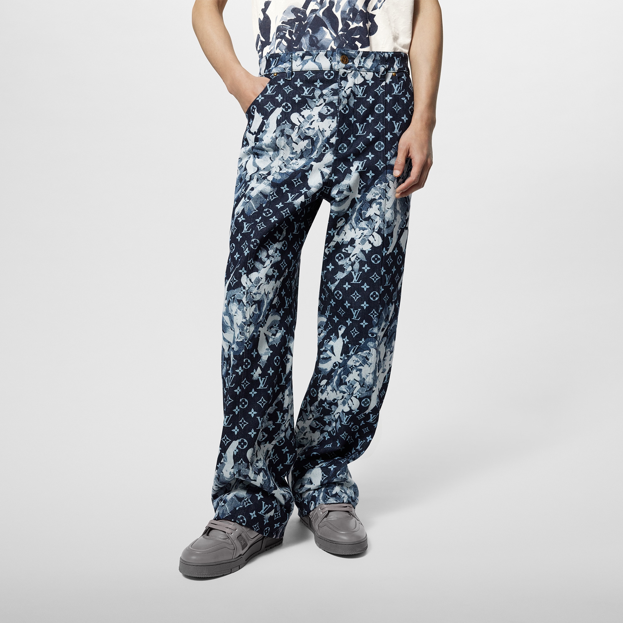 Jeans con motivo Monogram stampato  Uomo Abbigliamento Pantaloni | LOUIS VUITTON (Zoom prodotto)