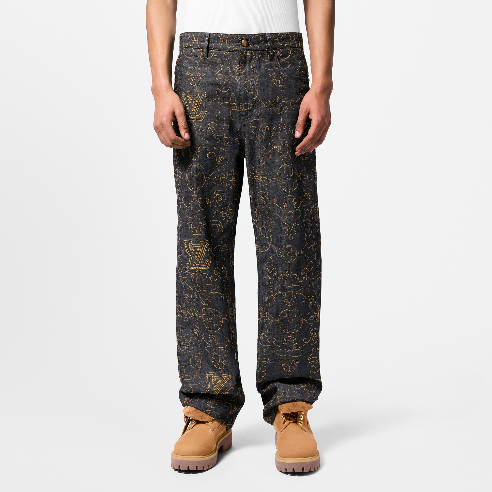Jeans con ricami  Uomo Abbigliamento Collezione Denim | LOUIS VUITTON (Zoom prodotto)