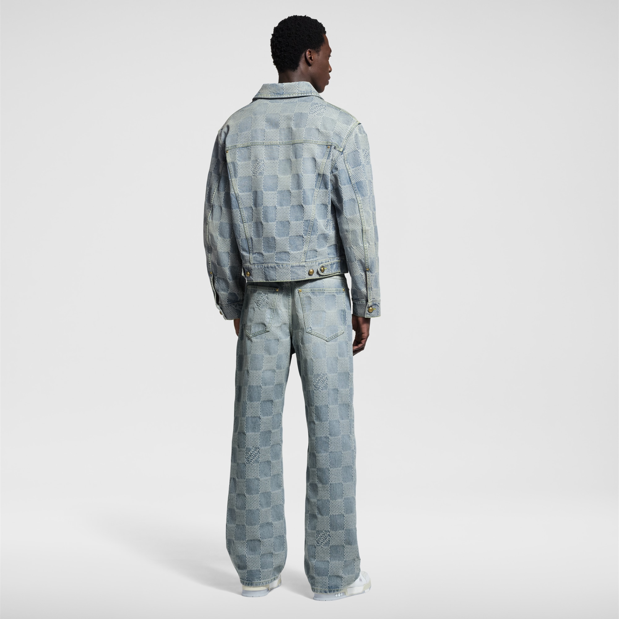 Jeans da skate con motivo Damier  Uomo Abbigliamento Collezione Denim | LOUIS VUITTON (Zoom prodotto)