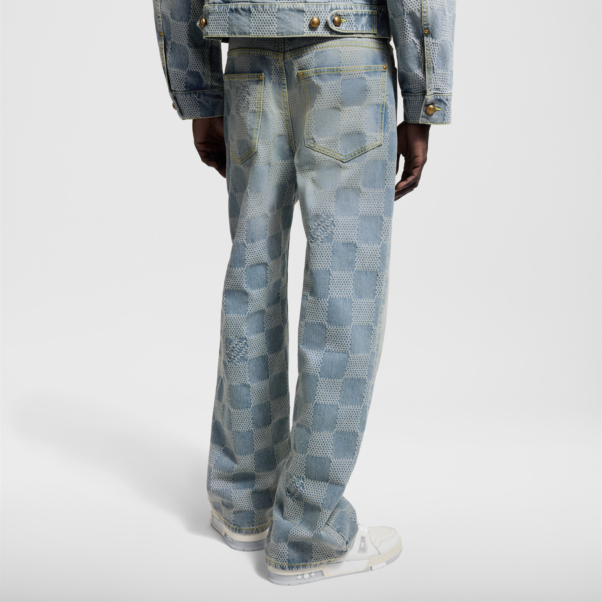 Jeans da skate con motivo Damier  Uomo Abbigliamento Collezione Denim | LOUIS VUITTON (Zoom prodotto)