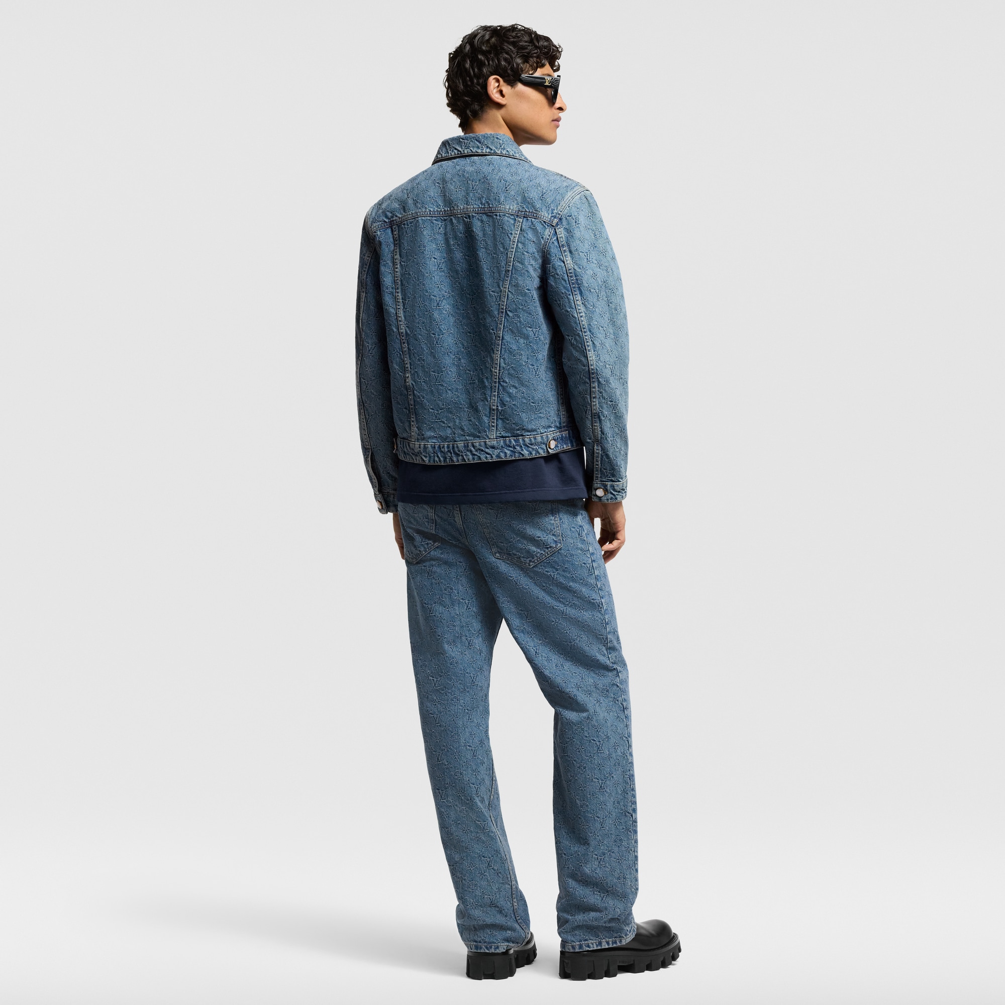 Jeans da skate con motivo Monogram in trama jacquard  Uomo Abbigliamento Collezione Denim | LOUIS VUITTON (Zoom prodotto)