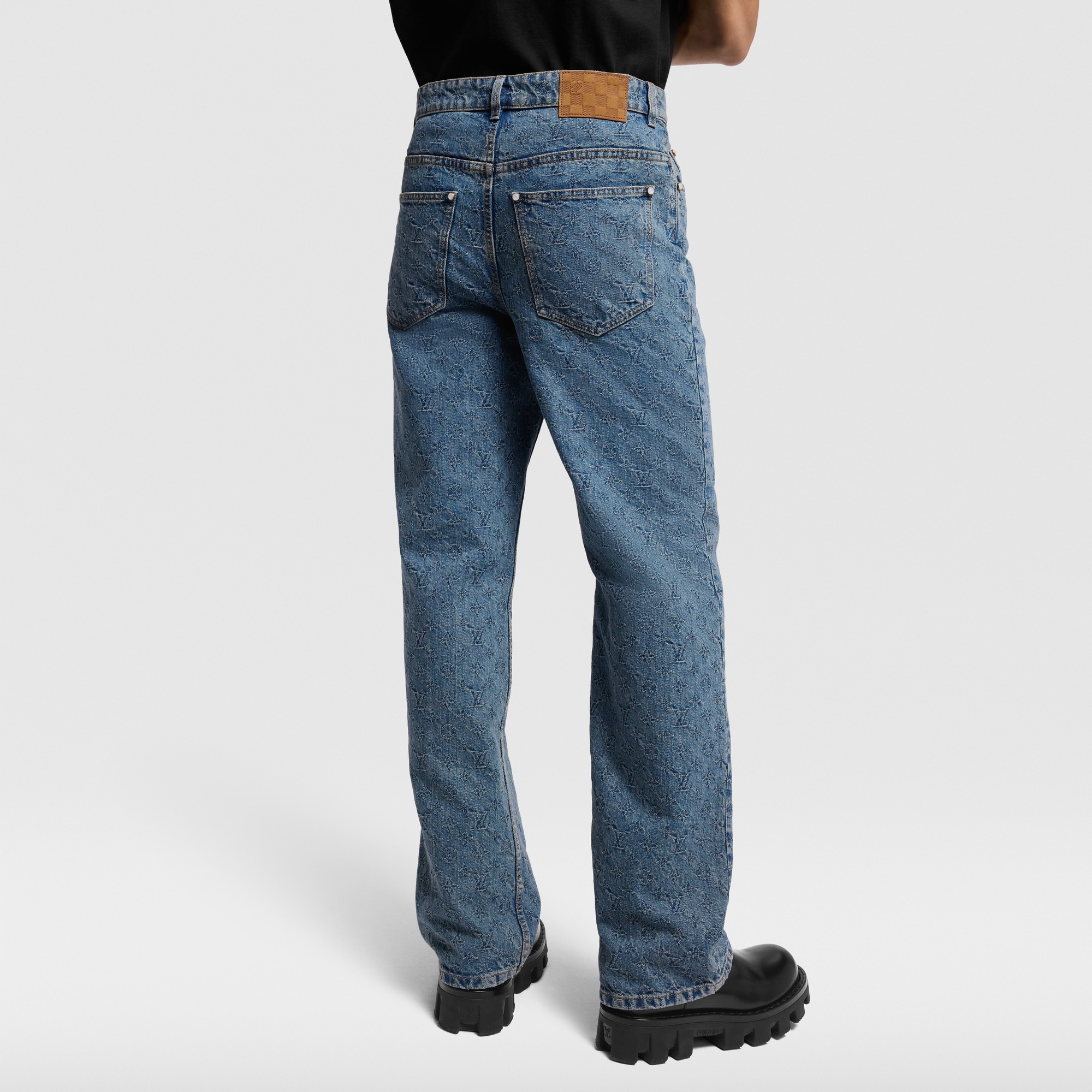 Jeans da skate con motivo Monogram in trama jacquard  Uomo Abbigliamento Collezione Denim | LOUIS VUITTON (Zoom prodotto)