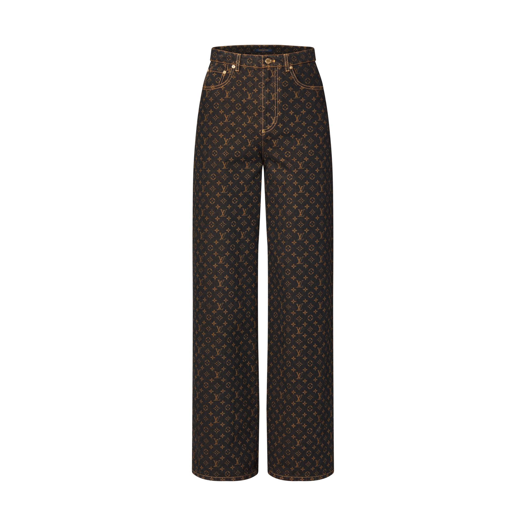 Jeans dritti con motivo Monogram  Donna Abbigliamento Pantaloni | LOUIS VUITTON (Zoom prodotto)