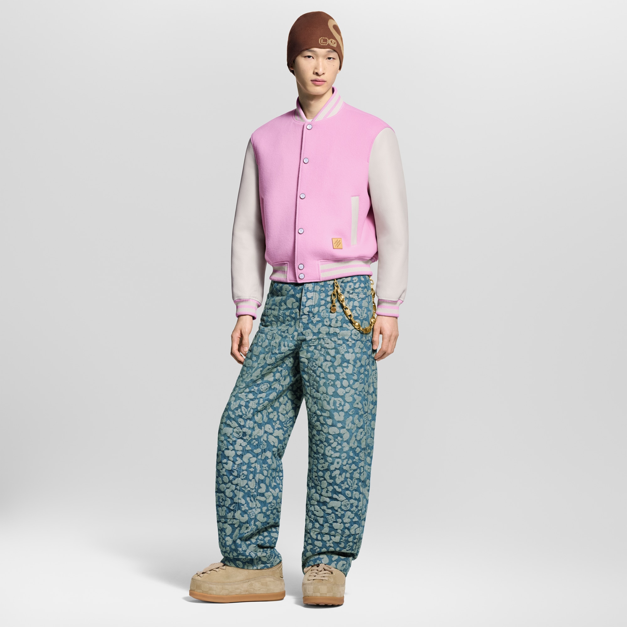 Jeans in stile workwear con motivo mimetico in trama jacquard  Uomo Abbigliamento Collezione Denim | LOUIS VUITTON (Zoom prodotto)