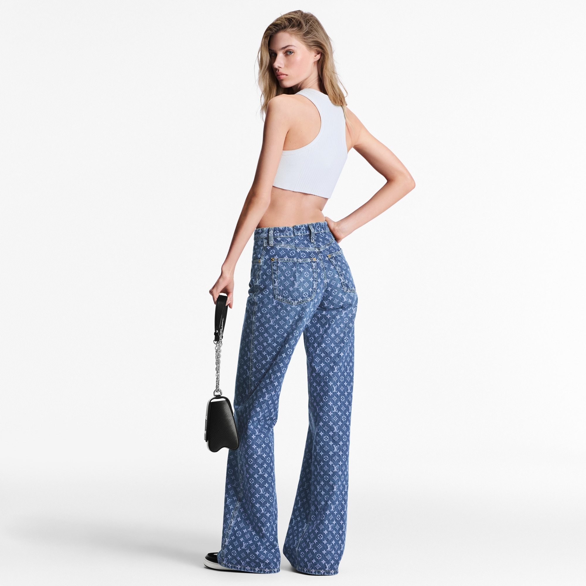Jeans svasati con motivo Monogram  Donna Abbigliamento Pantaloni | LOUIS VUITTON (Zoom prodotto)
