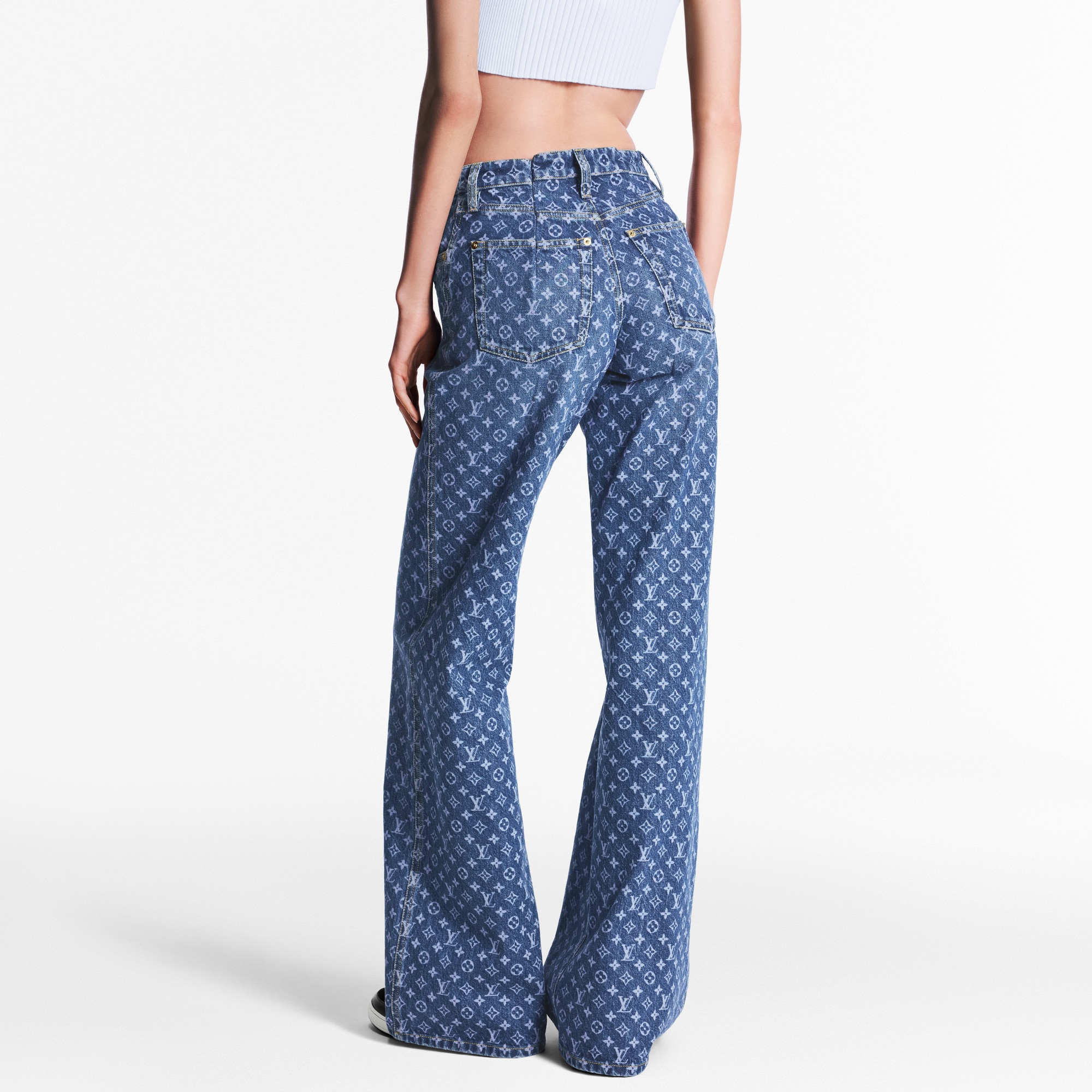 Jeans svasati con motivo Monogram  Donna Abbigliamento Pantaloni | LOUIS VUITTON (Zoom prodotto)