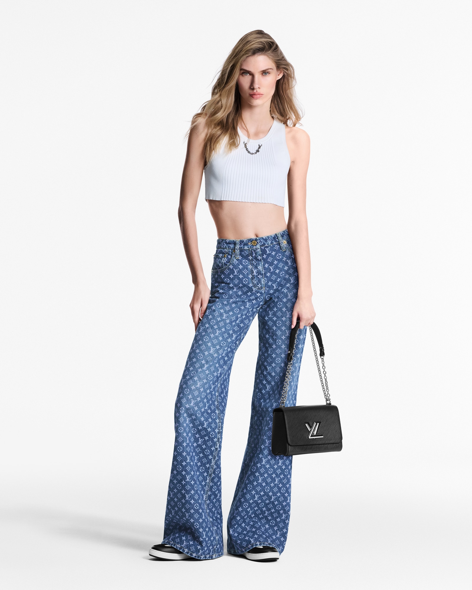 Jeans svasati con motivo Monogram  Donna Abbigliamento Pantaloni | LOUIS VUITTON (Zoom prodotto)