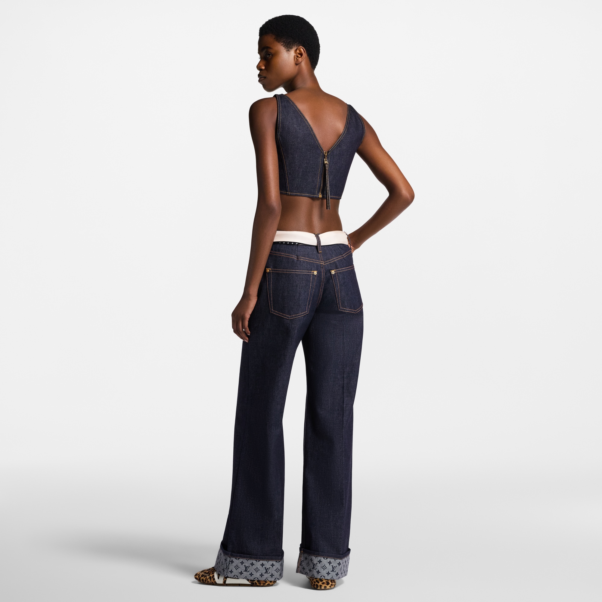 Jeans svasati con risvolti  Donna Abbigliamento Pantaloni | LOUIS VUITTON (Zoom prodotto)