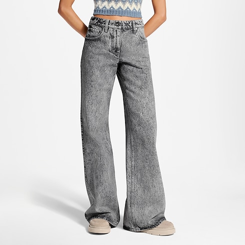 Jeans svasati stone-washed cropped view