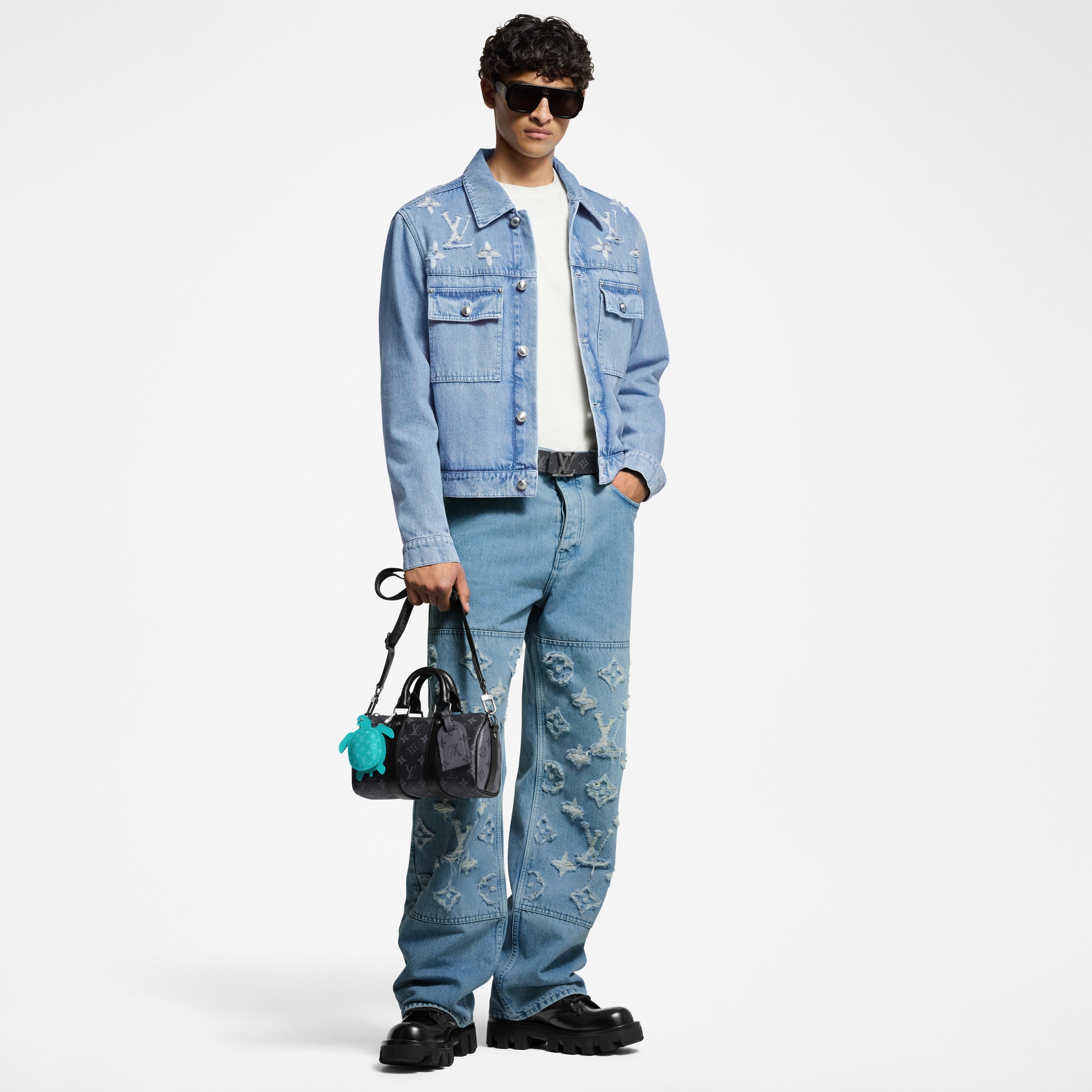 Keepall Bandoulière 25 Monogram Eclipse Uomo Borse da Uomo Tutte le borse | LOUIS VUITTON (Zoom prodotto)