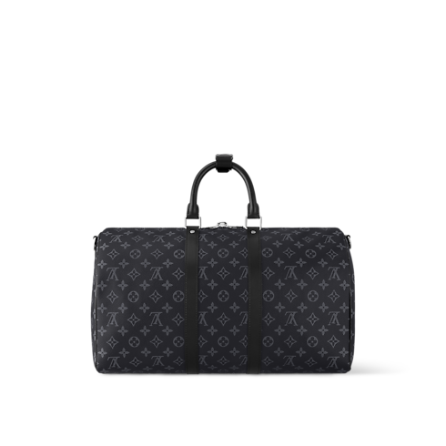 Keepall Bandoulière 45 Monogram Eclipse Uomo Viaggio Borse da Viaggio | LOUIS VUITTON (Zoom prodotto)