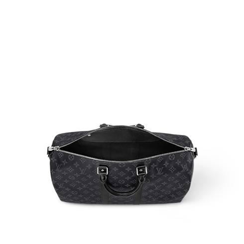 Keepall Bandoulière 45 Monogram Eclipse Uomo Viaggio Borse da Viaggio | LOUIS VUITTON (Zoom prodotto)