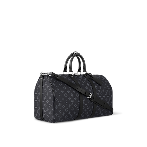 Keepall Bandoulière 45 Monogram Eclipse Uomo Viaggio Borse da Viaggio | LOUIS VUITTON (Zoom prodotto)