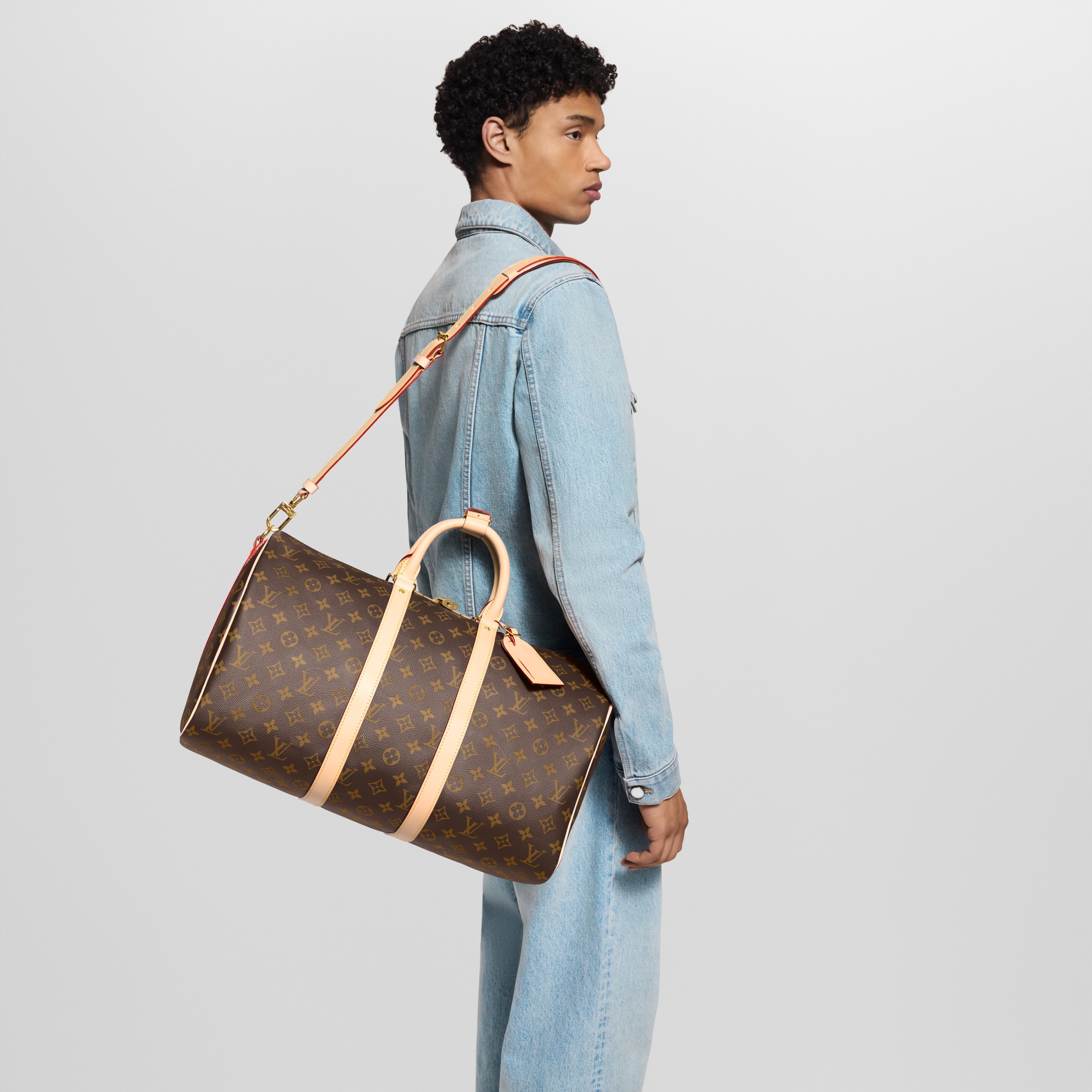 Keepall Bandoulière 45 Tela Monogram Uomo Viaggio Borse da Viaggio | LOUIS VUITTON (Zoom prodotto)