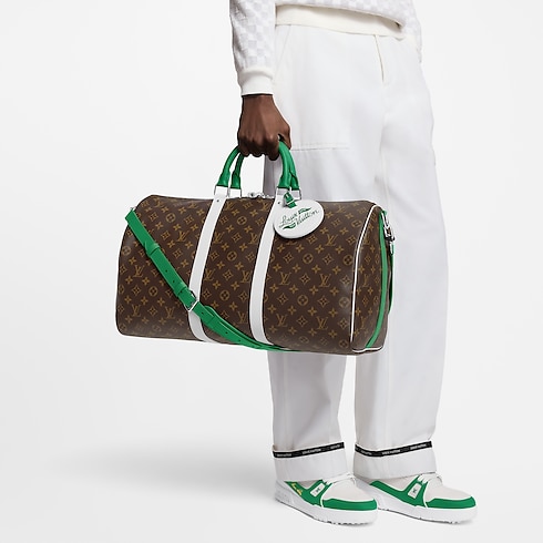 Keepall Bandoulière 50 Tela Monogram Macassar Borse e Piccola Pelletteria Borse da Uomo LV Icons | LOUIS VUITTON (Zoom prodotto)