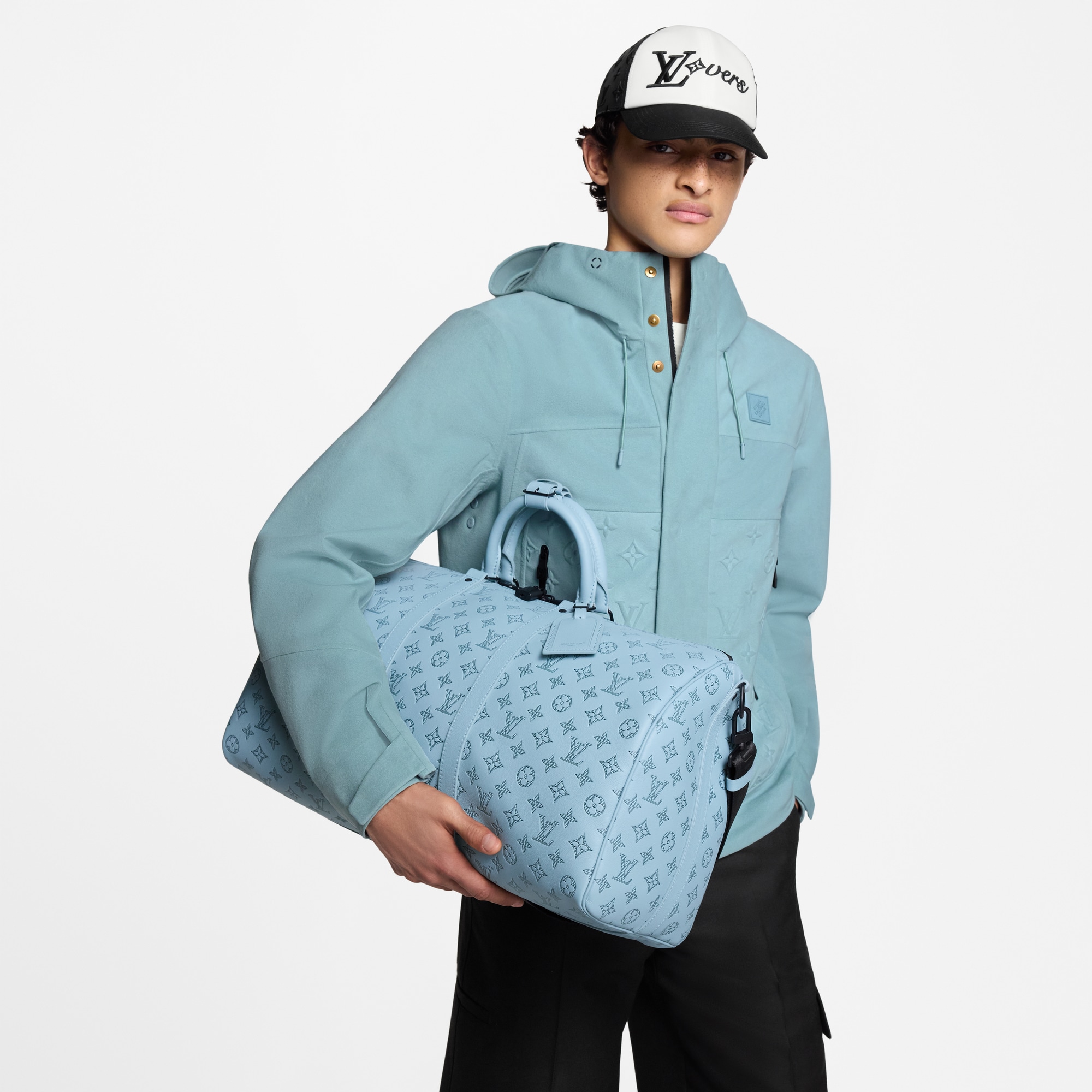 Keepall Bandoulière 50 Monogram Shadow Borse e Piccola Pelletteria Borse da Uomo LV Icons | LOUIS VUITTON (Zoom prodotto)