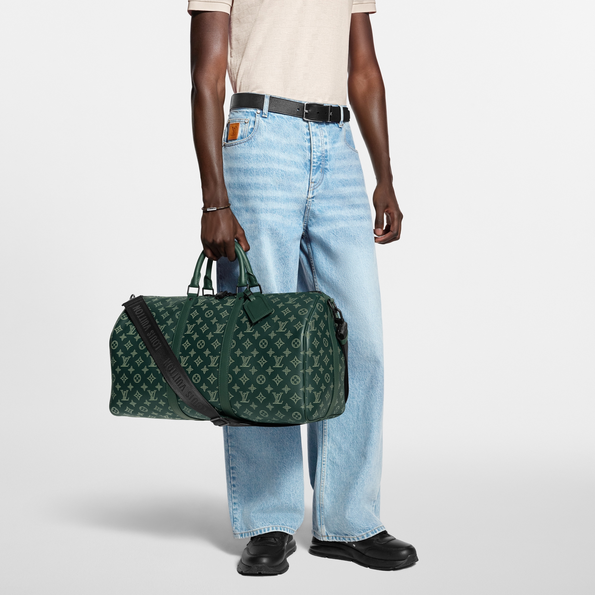 Keepall Bandoulière 50 Monogram Shadow Borse e Piccola Pelletteria Borse da Uomo LV Icons | LOUIS VUITTON (Zoom prodotto)