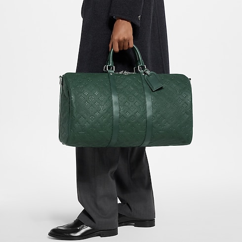 Keepall Bandoulière 50 Taurillon Monogram Uomo Viaggio Borse da Viaggio | LOUIS VUITTON (Zoom prodotto)