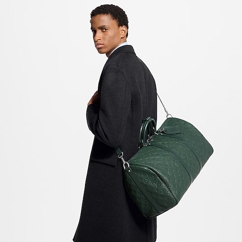 Keepall Bandoulière 50 Taurillon Monogram Uomo Viaggio Borse da Viaggio | LOUIS VUITTON (Zoom prodotto)
