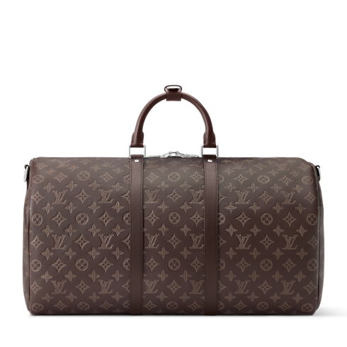 Keepall Bandoulière 50 Monogram Shadow Valigie e Viaggi Borse da Viaggio Tutte le Borse da Viaggio | LOUIS VUITTON (Zoom prodotto)