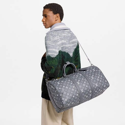Keepall Bandoulière 50 Monogram Shadow Valigie e Viaggi Borse da Viaggio Tutte le Borse da Viaggio | LOUIS VUITTON (Zoom prodotto)