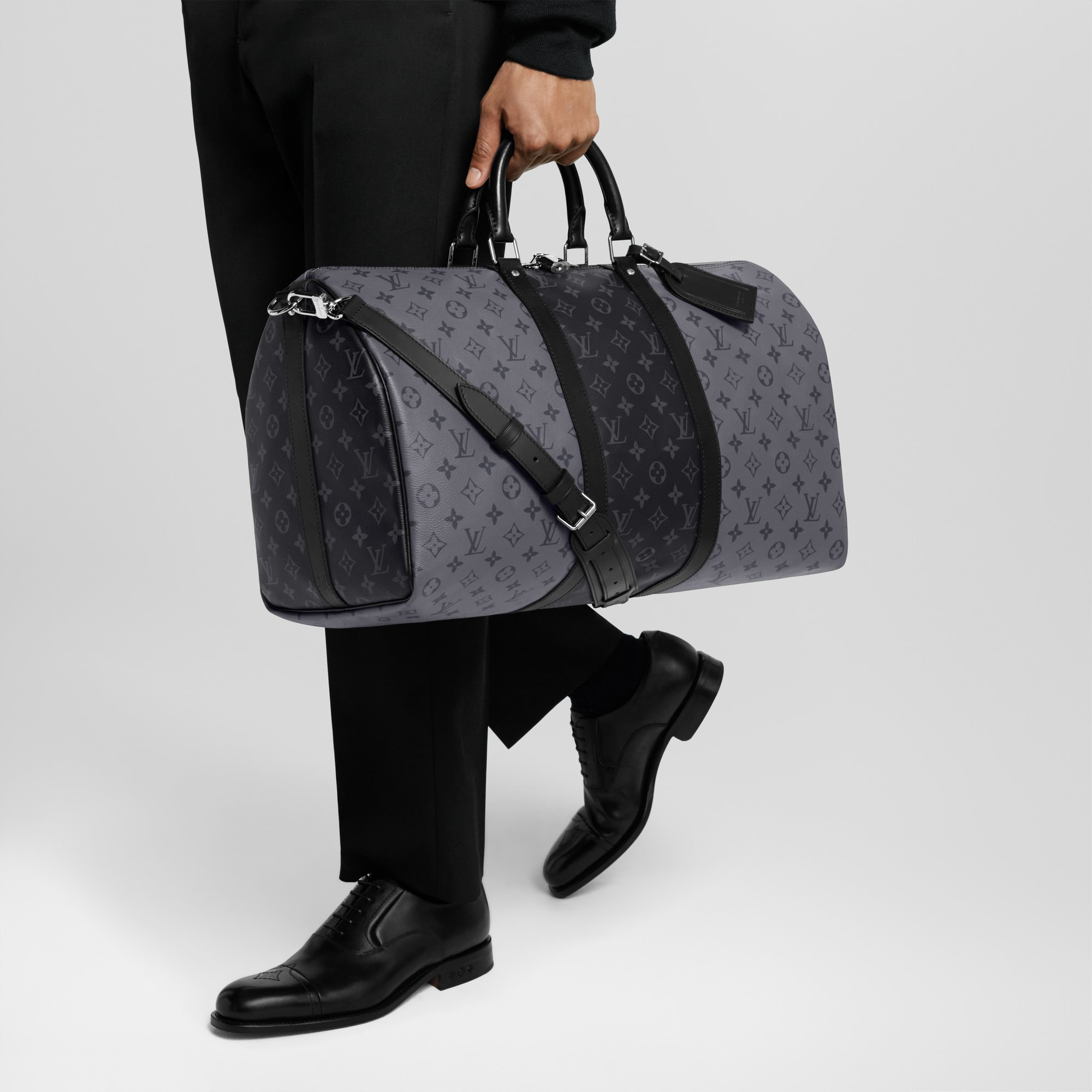 Keepall Bandoulière 50 Tela Monogram Eclipse Uomo Viaggio Borse da Viaggio | LOUIS VUITTON (Zoom prodotto)