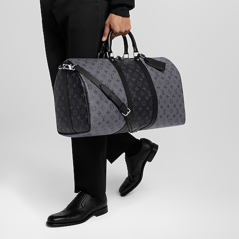 Keepall Bandoulière 50 Tela Monogram Eclipse Uomo Viaggio Borse da Viaggio | LOUIS VUITTON (Zoom prodotto)