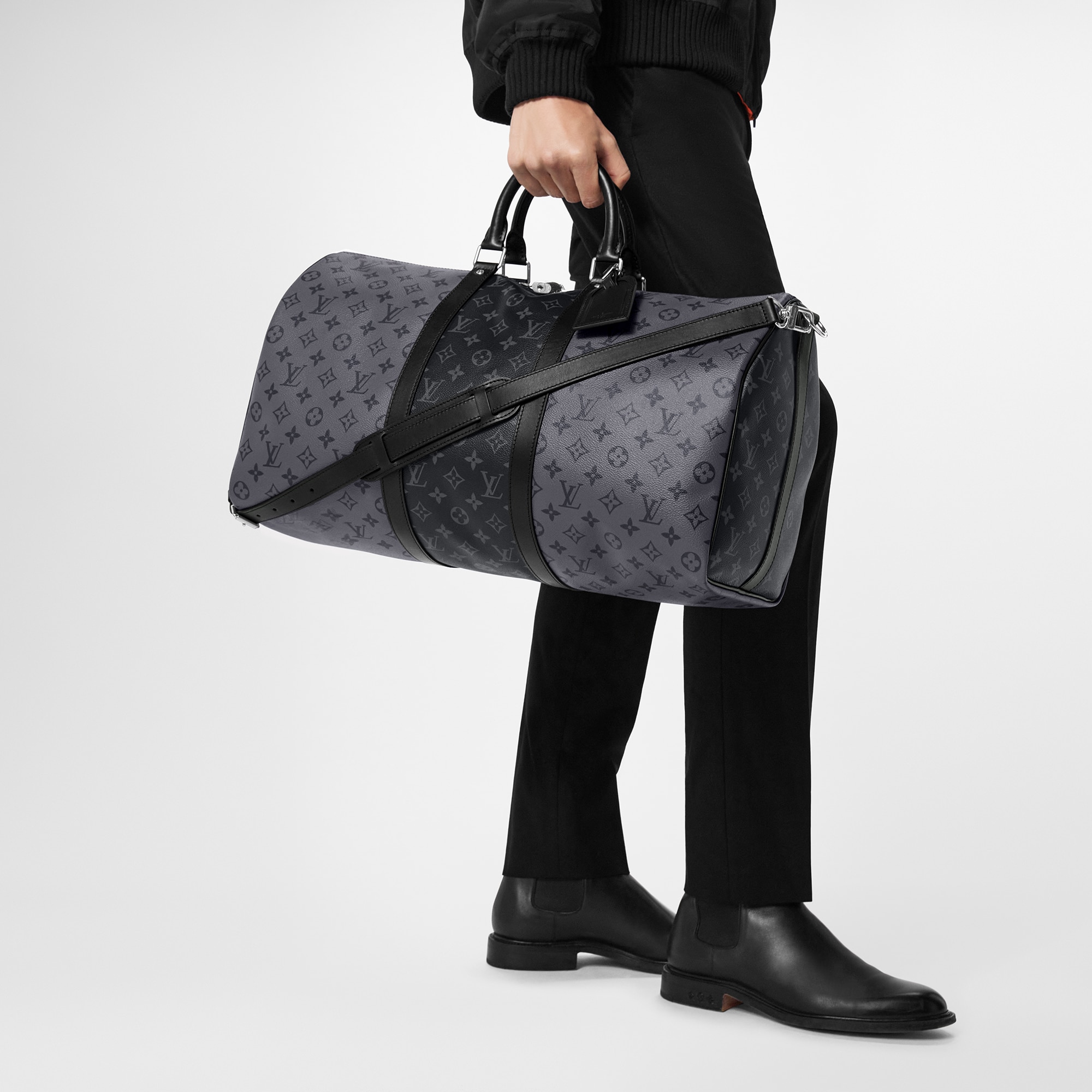 Keepall Bandoulière 50 Tela Monogram Eclipse Uomo Viaggio Borse da Viaggio | LOUIS VUITTON (Zoom prodotto)