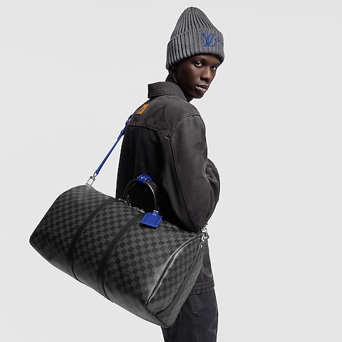 Keepall Bandoulière 50 Tela Damier Graphite Borse e Piccola Pelletteria Borse da Uomo Novità | LOUIS VUITTON (Zoom prodotto)