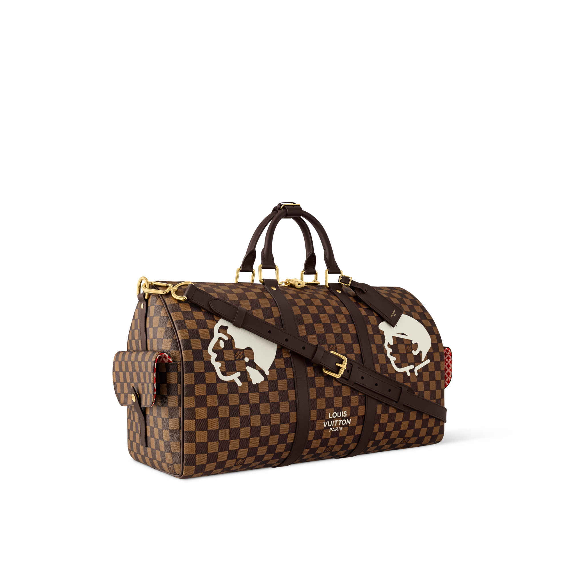 Keepall Bandoulière 50 Tela Damier Ébène Borse e Piccola Pelletteria Borse da Uomo LV Icons | LOUIS VUITTON (Zoom prodotto)