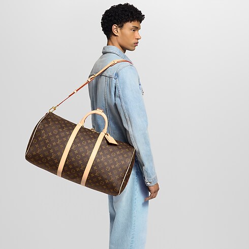 Keepall Bandoulière 55 Tela Monogram Uomo Viaggio Borse da Viaggio | LOUIS VUITTON (Zoom prodotto)