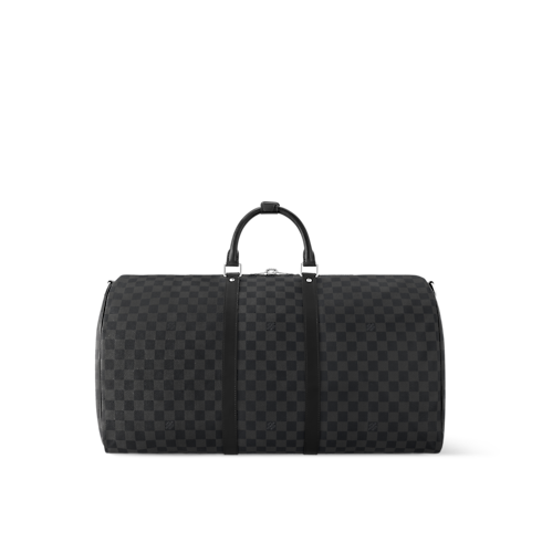 Keepall Bandoulière 55 Tela Damier Graphite Uomo Viaggio Borse da Viaggio | LOUIS VUITTON (Zoom prodotto)