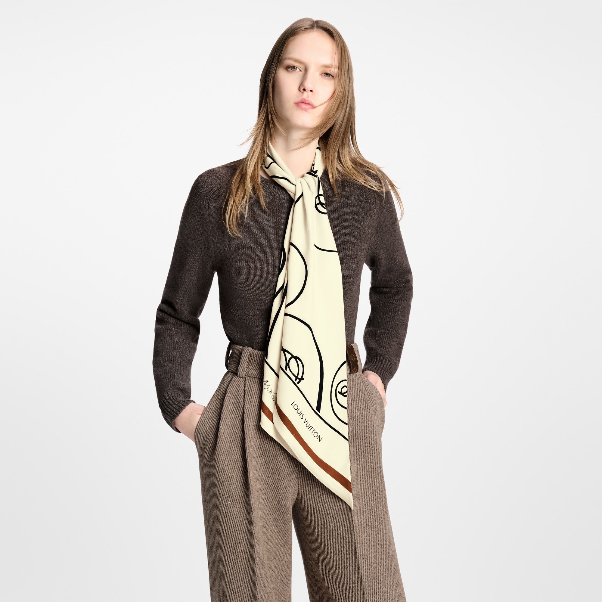 Lavallière Chemin Faisant By Andrée Putman S00 Donna Accessori Foulard in seta e Bandeaux | LOUIS VUITTON (Zoom prodotto)