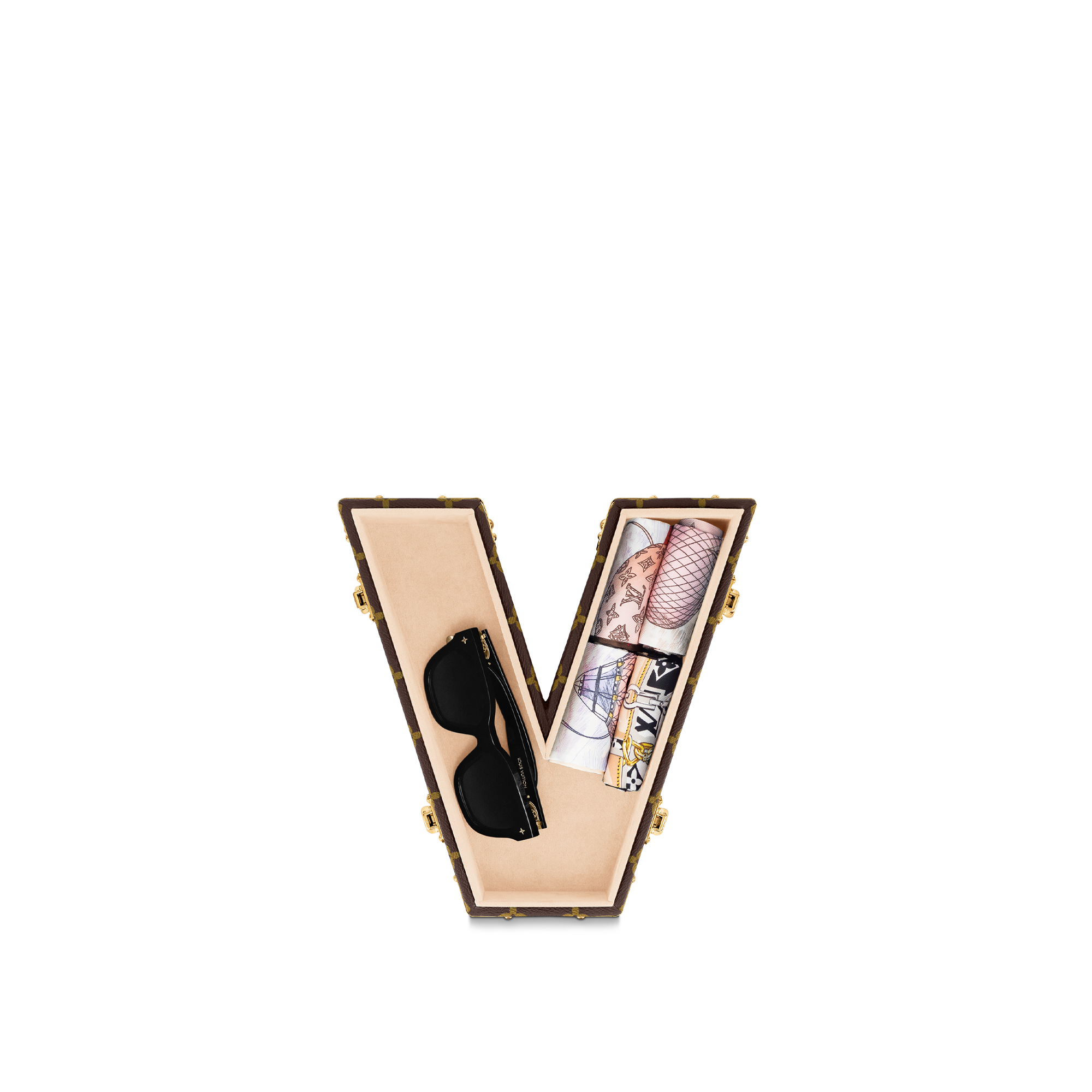 Letter Trunk V Tela Monogram Les Extraordinaires Bauli Letter Trunks  | LOUIS VUITTON (Zoom prodotto)