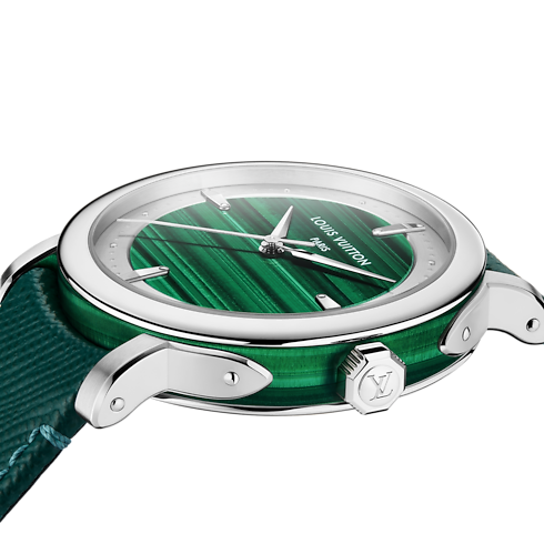 Louis Vuitton Escale, orologio automatico, 40 mm, platino e malachite Orologi Collezioni di orologi Escale | LOUIS VUITTON (Zoom prodotto)