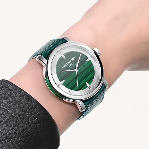 Louis Vuitton Escale, orologio automatico, 40 mm, platino e malachite Orologi Collezioni di orologi Escale | LOUIS VUITTON (Zoom prodotto)