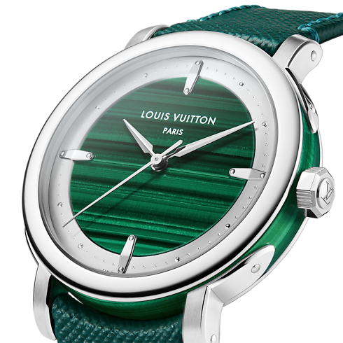 Louis Vuitton Escale, orologio automatico, 40 mm, platino e malachite Orologi Collezioni di orologi Escale | LOUIS VUITTON (Zoom prodotto)