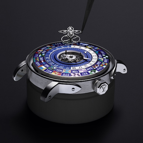 Louis Vuitton Escale Worldtime, tourbillon volante, 40 mm, platino Orologi Tutti gli orologi } | LOUIS VUITTON