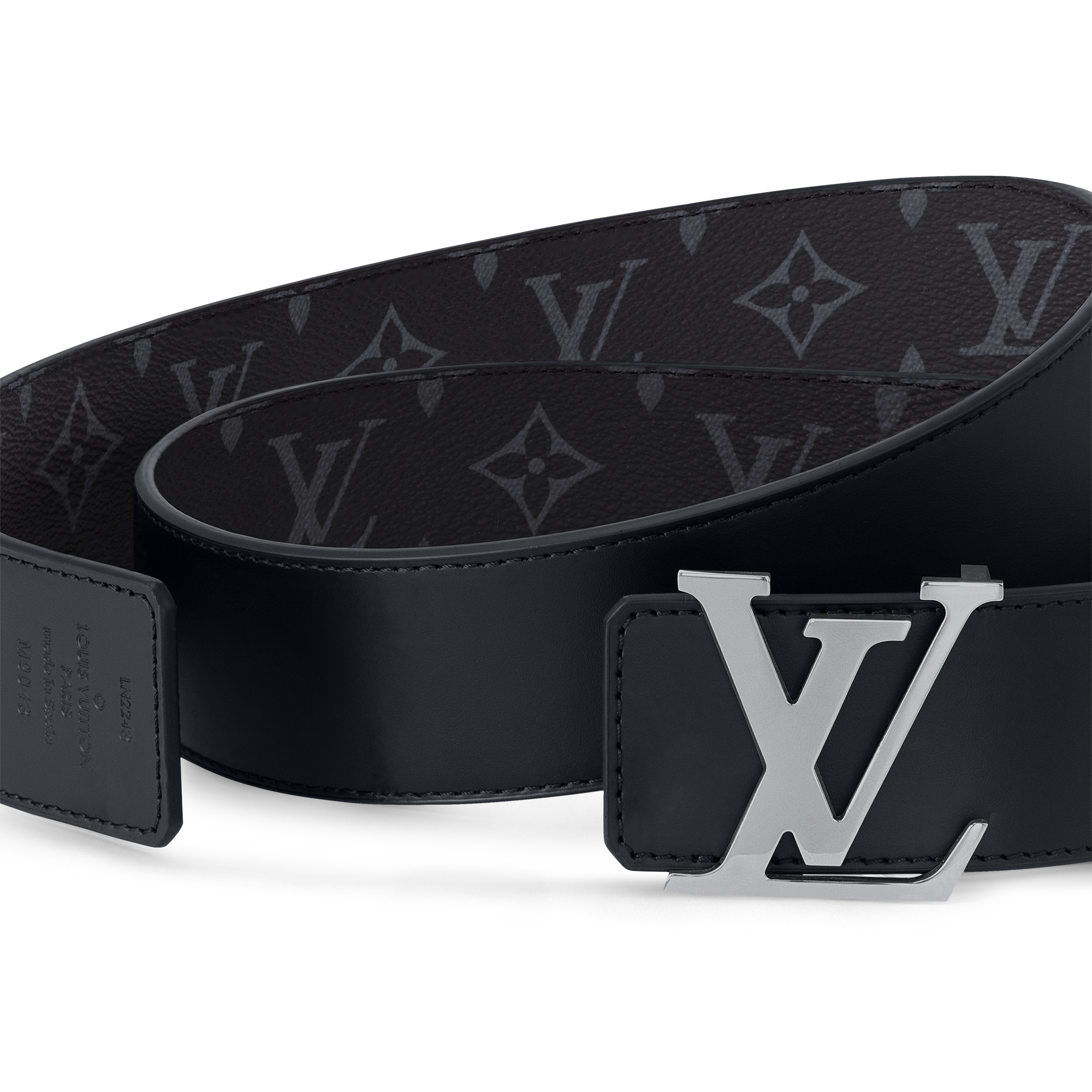 LV Initiales 40MM reversibile Tela Monogram Eclipse Uomo Accessori Cinture | LOUIS VUITTON (Zoom prodotto)