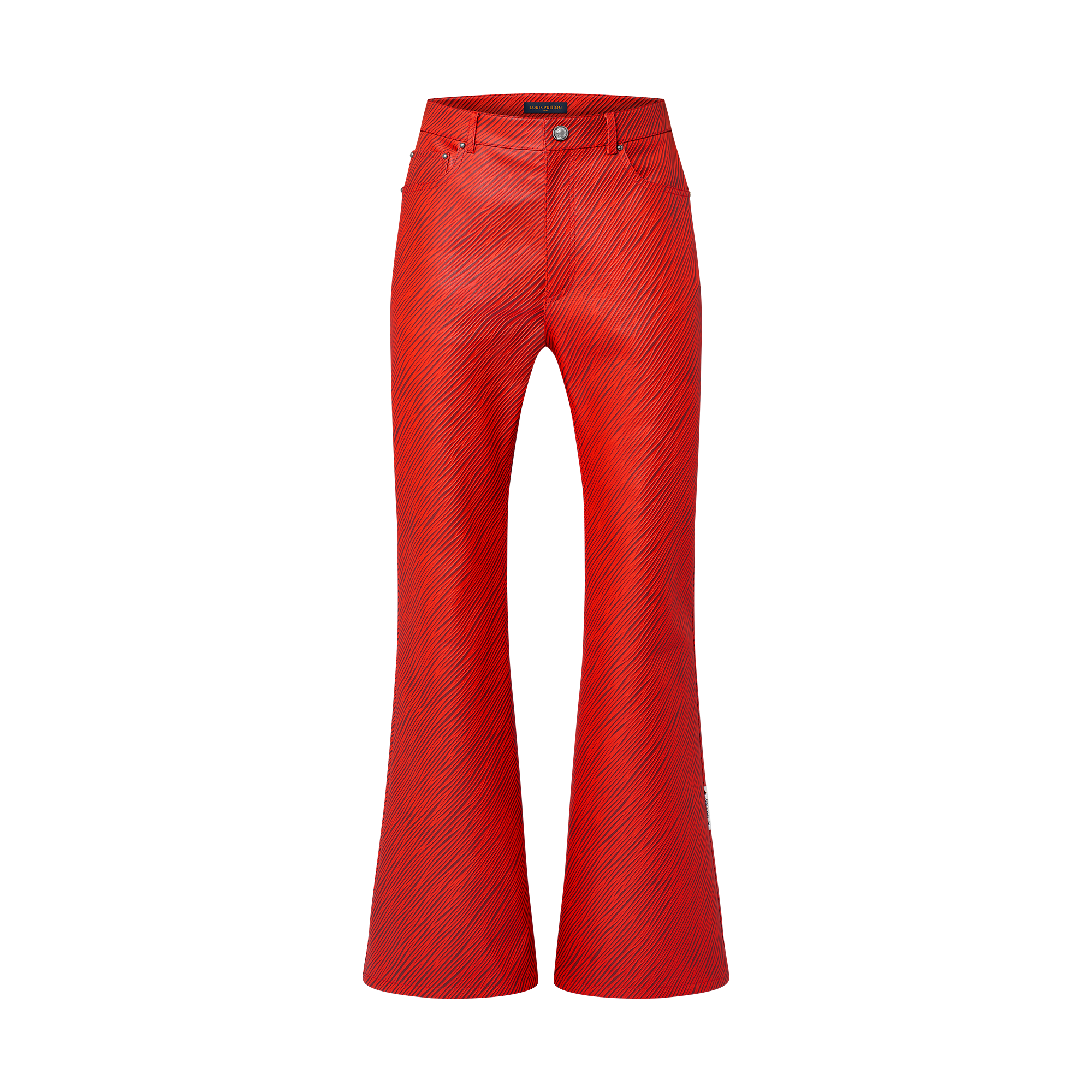 LV x Park Seo-Bo Pantaloni svasati in pelle con motivo Epi  Uomo Abbigliamento Pantaloni | LOUIS VUITTON (Zoom prodotto)