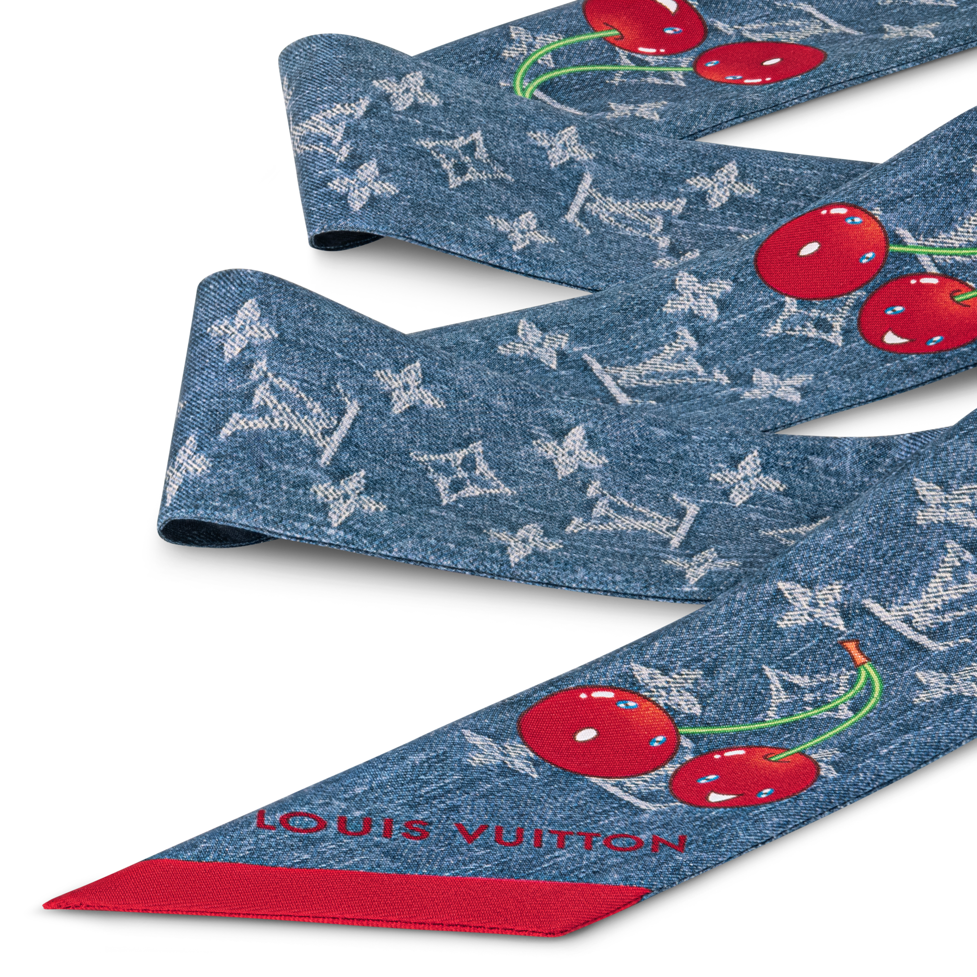 LV x TM Bandeau Denim Cerise S00 Donna Accessori Foulard in seta e Bandeaux | LOUIS VUITTON (Zoom prodotto)