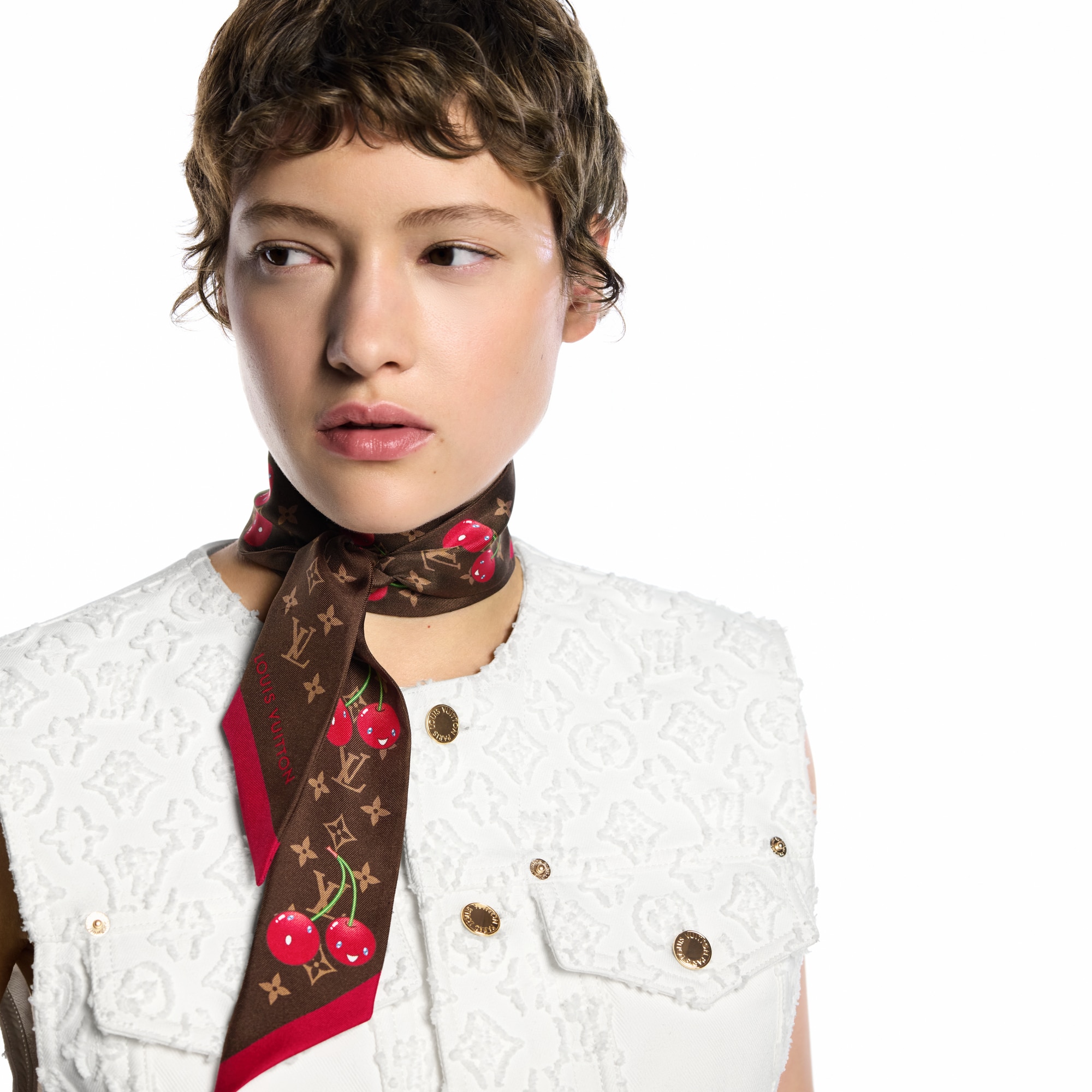 LV x TM Bandeau Monogram Cerise S00 Donna Accessori Foulard in seta e Bandeaux | LOUIS VUITTON (Zoom prodotto)