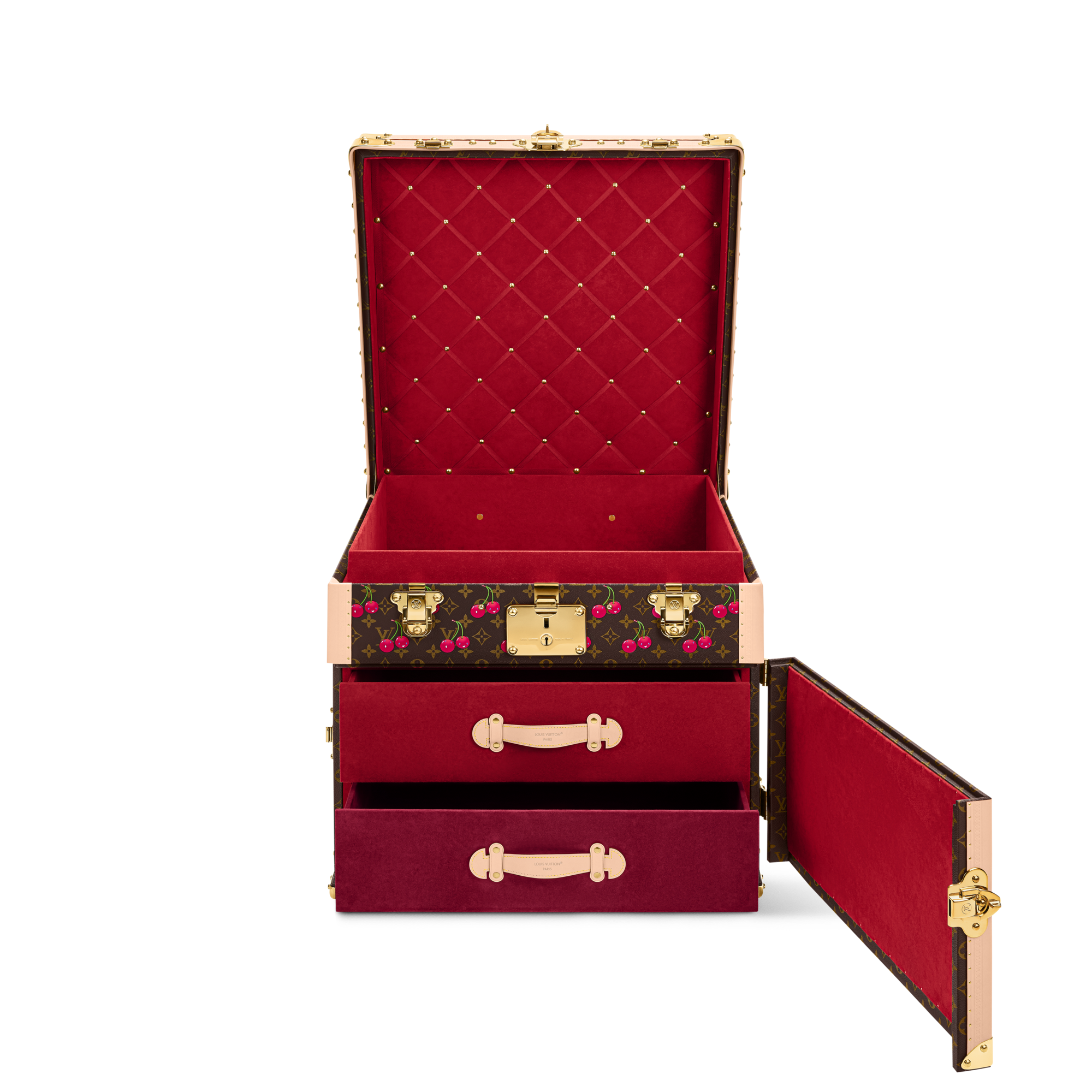 LV x TM Malle Courrier Lozine Carré Cherry Autres Toiles Monogram Bauli, Viaggio e Casa Bauli e Contenitori Bauli e Valigie | LOUIS VUITTON (Zoom prodotto)
