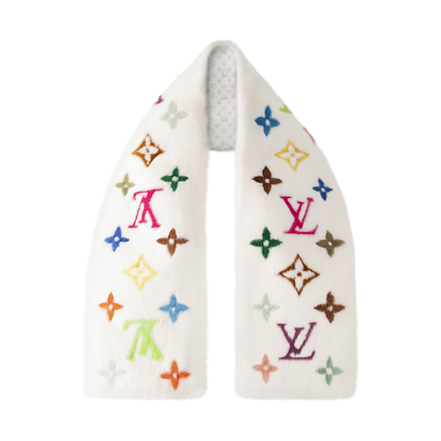LV x TM Sciarpa Monogram Multicolor Mink S00 Donna Accessori Sciarpe | LOUIS VUITTON (Zoom prodotto)