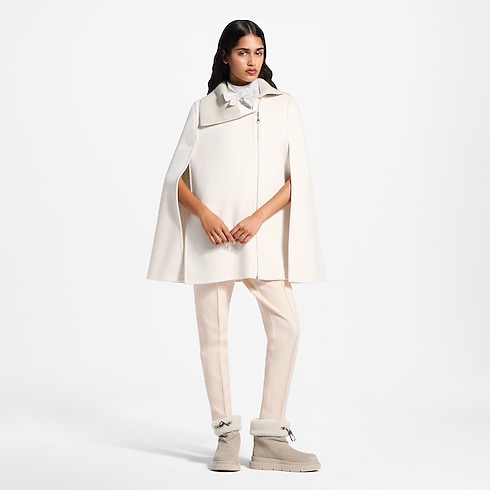Mantella double face con colletto a coste Donna Abbigliamento Cappotti e Giacche | LOUIS VUITTON (Zoom prodotto)