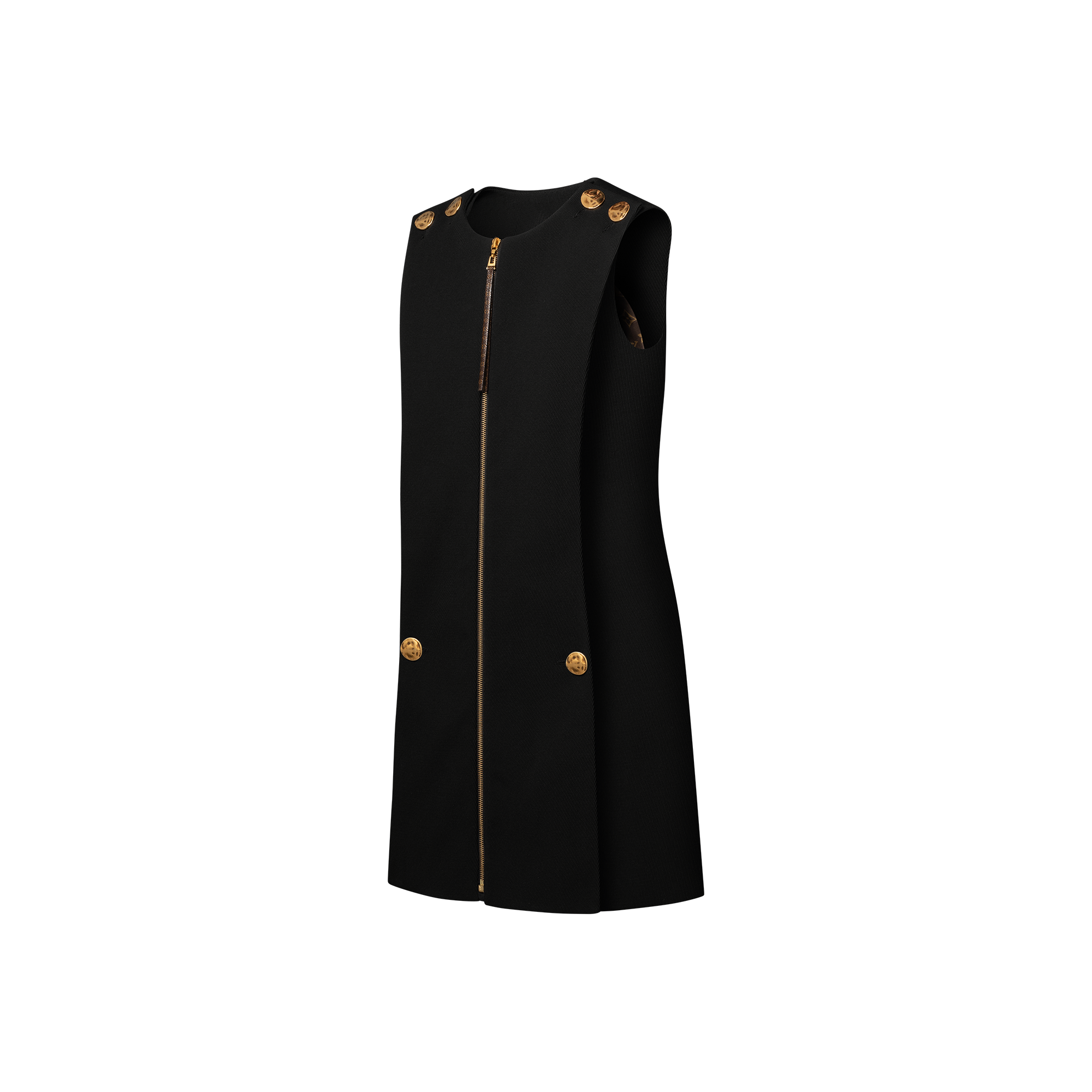 Miniabito a trapezio con dettagli di bottoni  Donna Abbigliamento Abiti | LOUIS VUITTON (Zoom prodotto)
