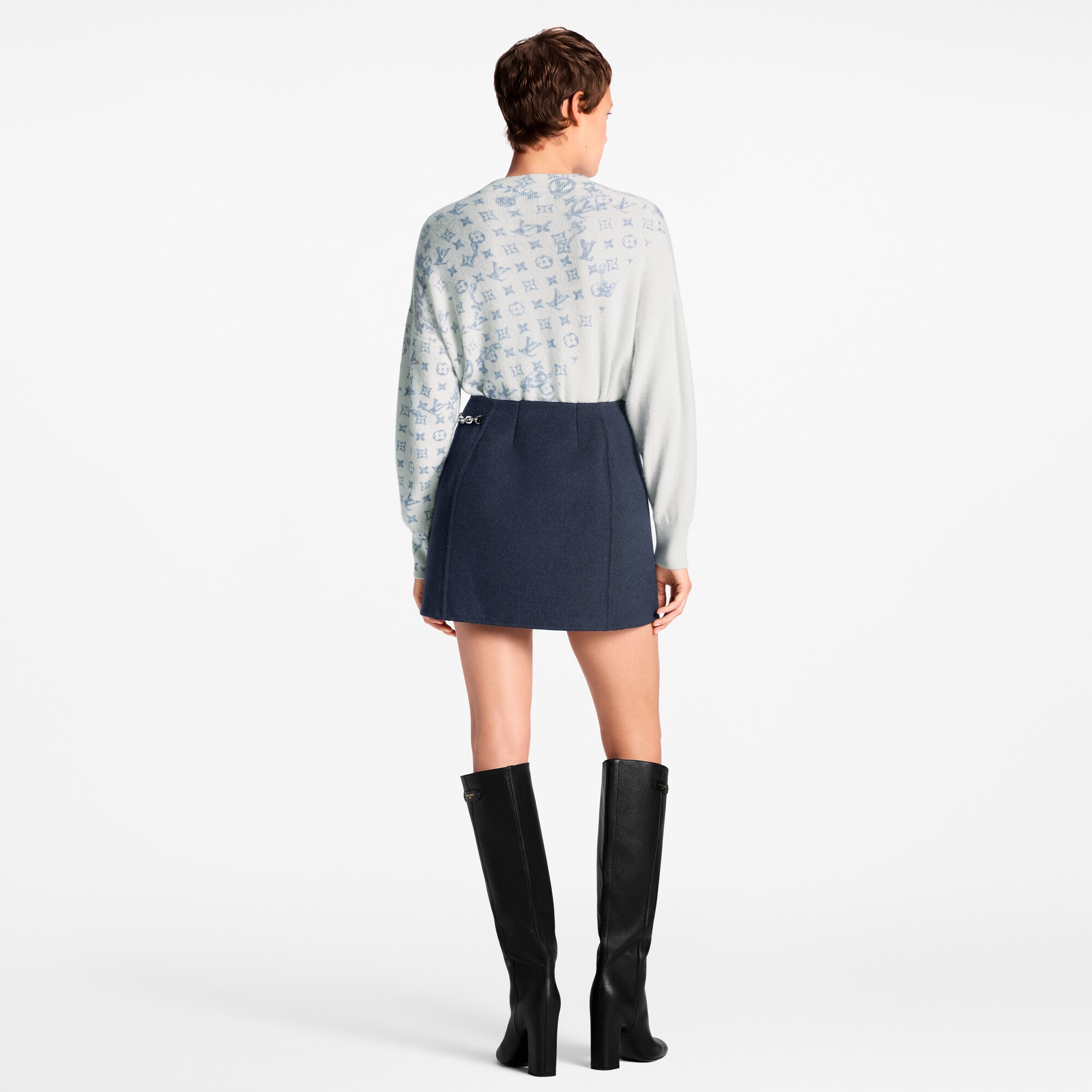 Minigonna a portafoglio con chiusura a catenella  Donna Abbigliamento Gonne e Shorts | LOUIS VUITTON (Zoom prodotto)