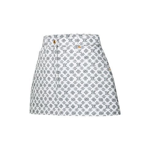 Minigonna con motivo Monogram Blurry Donna Abbigliamento Gonne e Shorts | LOUIS VUITTON (Zoom prodotto)