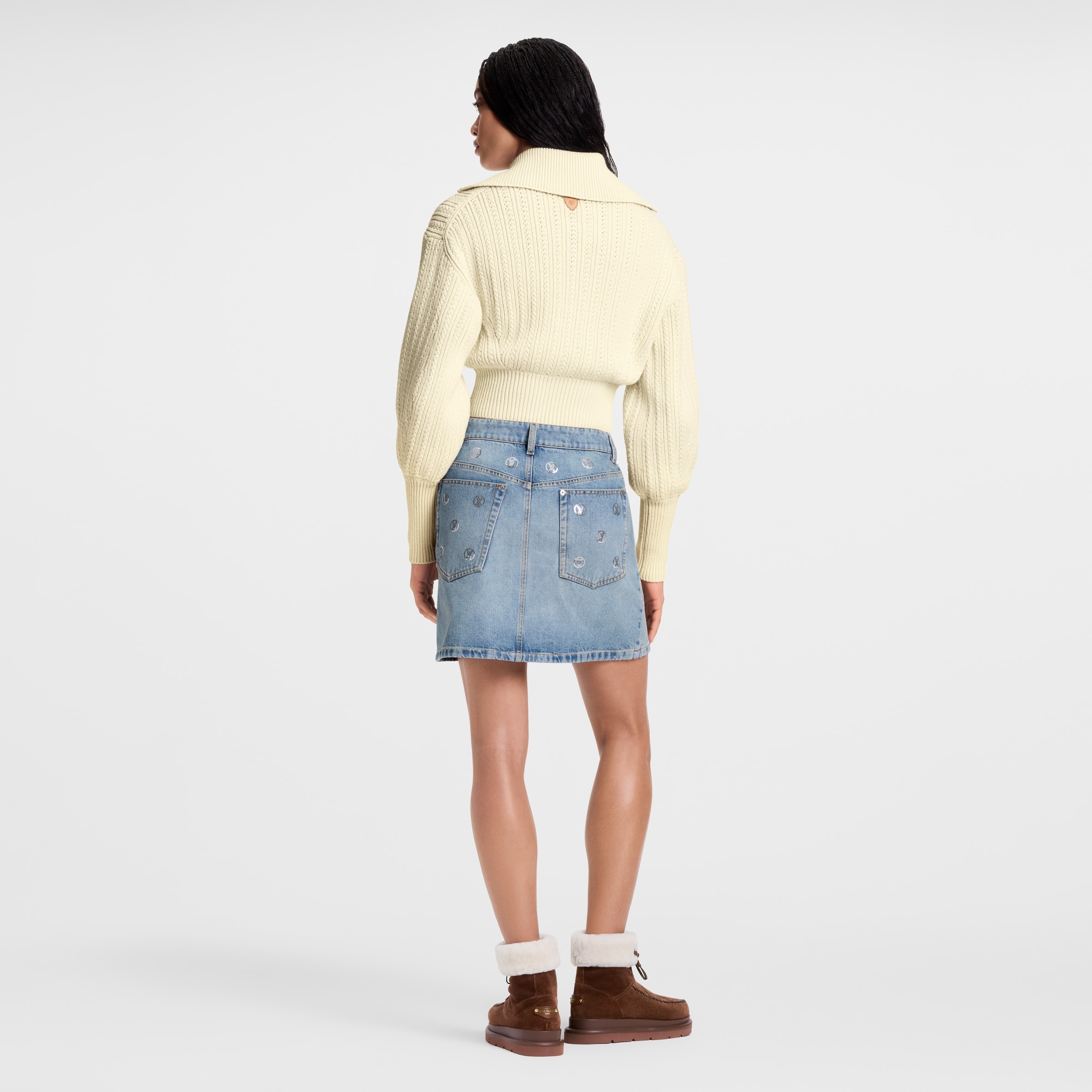 Minigonna in denim con paillettes e firme  Donna Abbigliamento Gonne e Shorts | LOUIS VUITTON (Zoom prodotto)